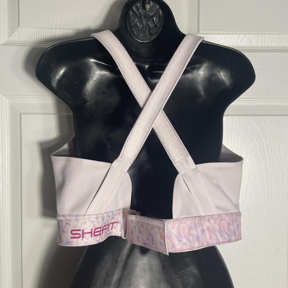 SHEFIT Sports Bra Women 3Luxe Pink Front Zip Adjustable Straps Crossback 110003 - Picture 4 of 8